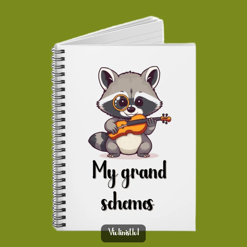 Funny Raccoon Fiddle Notebook: Compose Your Thoughts with Gentlemanly Style, a Hilarious Gift