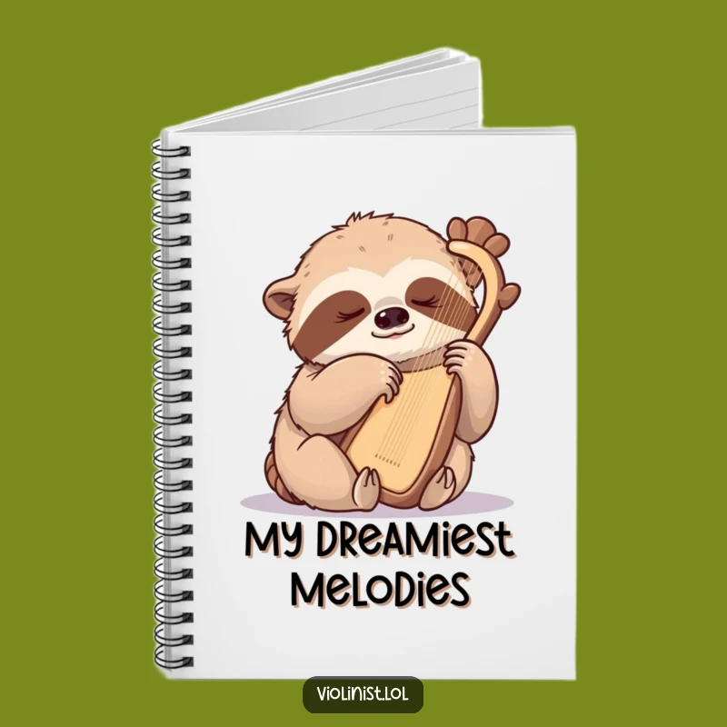 Funny Sloth Harpist Notebook: Capture Your Slow Thoughts!