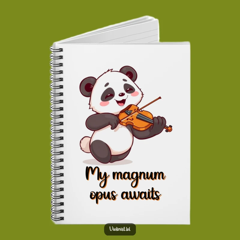 Funny Giggling Panda Violin Notebook - Hilarious Journal for Musical Thoughts