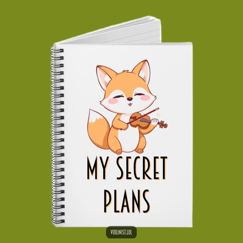 Funny Fox Violin Notebook: Compose Your Thoughts with Sweet Melodies, a Hilarious Gift
