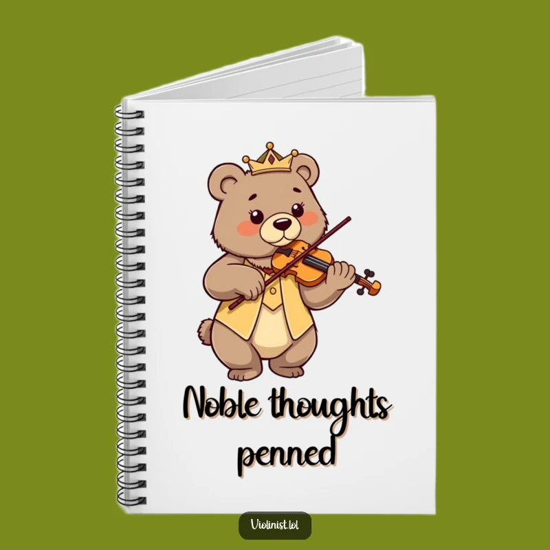Funny Bear Violin Notebook: Jot Down Your Masterpieces Funny Gift