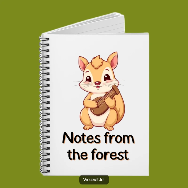 Funny Squirrel Harp Notebook: Compose Your Thoughts to a Whimsical Tune