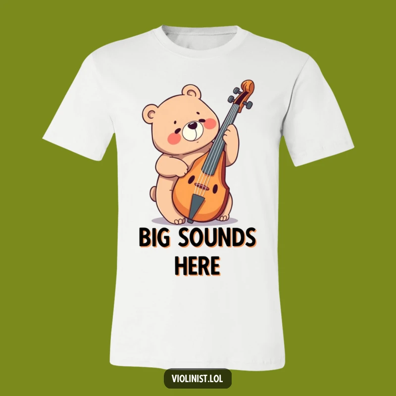 Funny Bear Cello T-Shirt: Big Sounds, Big Smiles Guaranteed!
