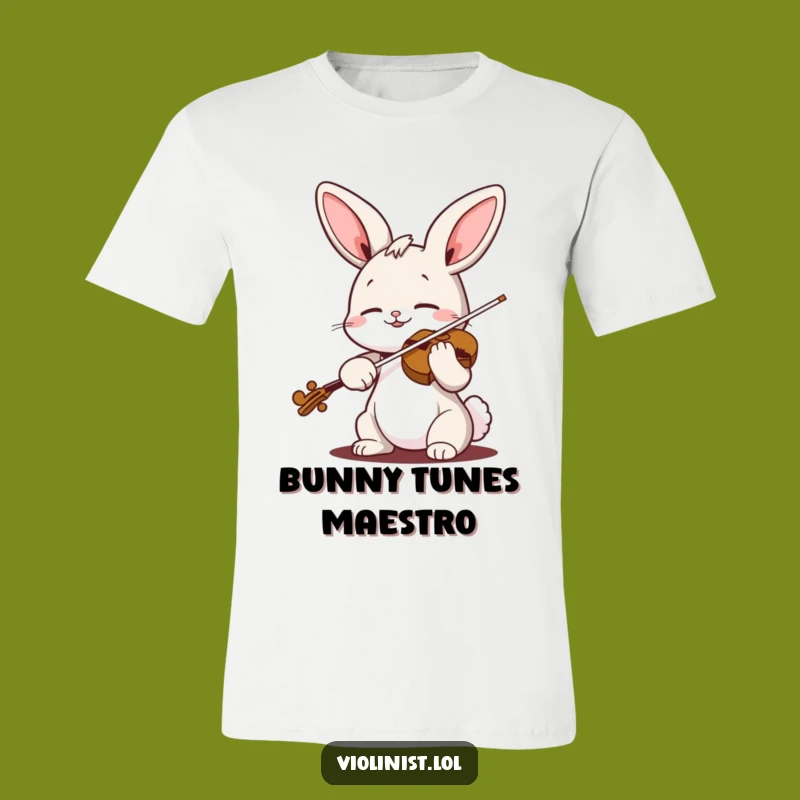 Funny Bunny Violin T-Shirt: Wear Your Love for Music with This Hilarious and Cheerful Tee