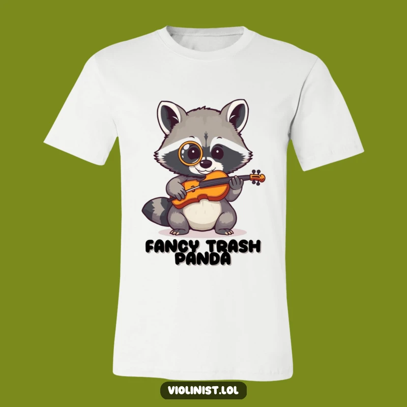 Funny Raccoon Fiddle T-Shirt: Wear Your Gentlemanly Charm, a Hilarious Gift Idea