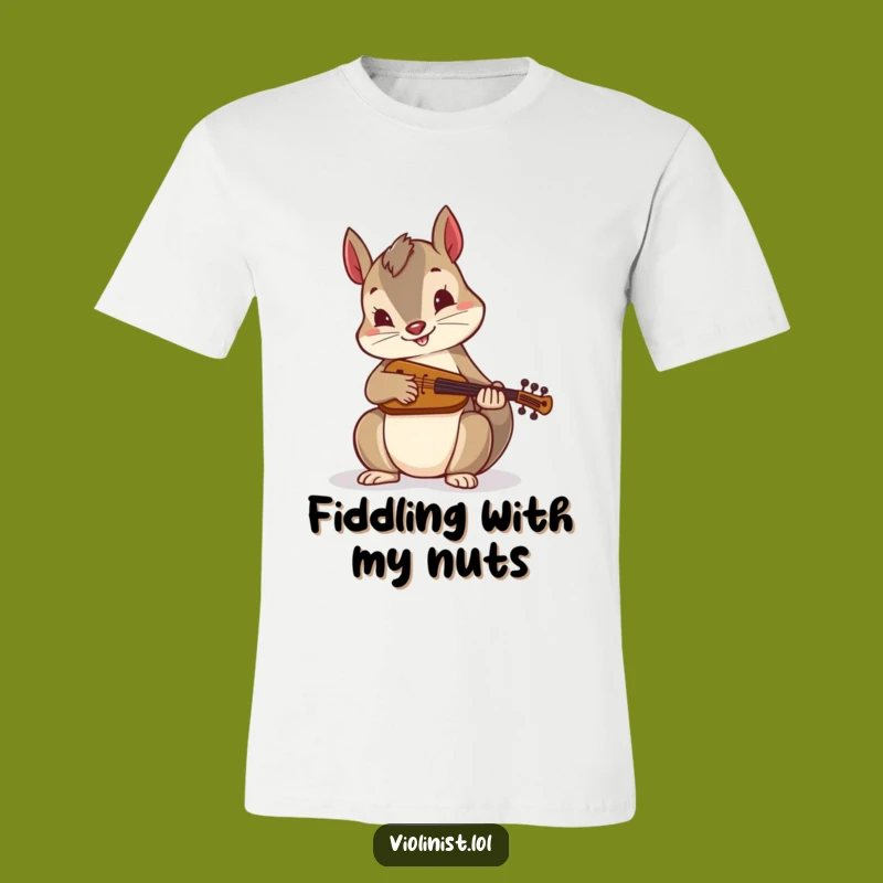 Funny Squirrel Fiddle Tee: Energetic Folk Music Shirt, Perfect Gift
