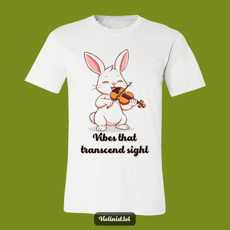 Funny Bunny Violin Tee: Wear Your Passion Like This Determined Musician!
