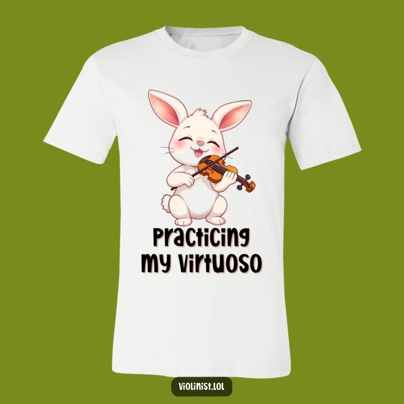 Funny Bunny Violinist T-Shirt: A Blissful Performance for Your Wardrobe!