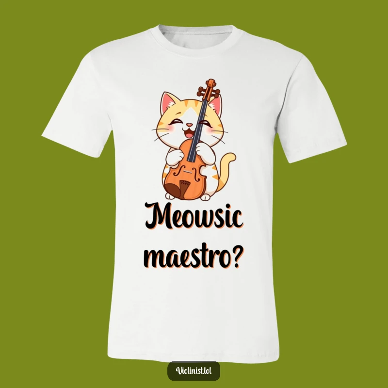 Funny Cat Violin Shirt: Wear Your Musical Mishaps with This Hilarious Tee