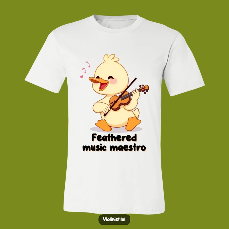 Funny Duck Violinist T-Shirt: Wear Your Passion for Music, a Hilarious Gift Idea