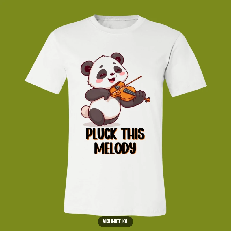 Funny Giggling Panda Violin T-Shirt - Hilarious Musical Outfit for Panda Fans