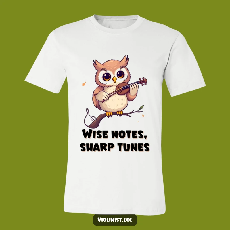 Funny Owl T-Shirt: Curious Composer, Hilarious Gift for Violinists and Bird Watchers