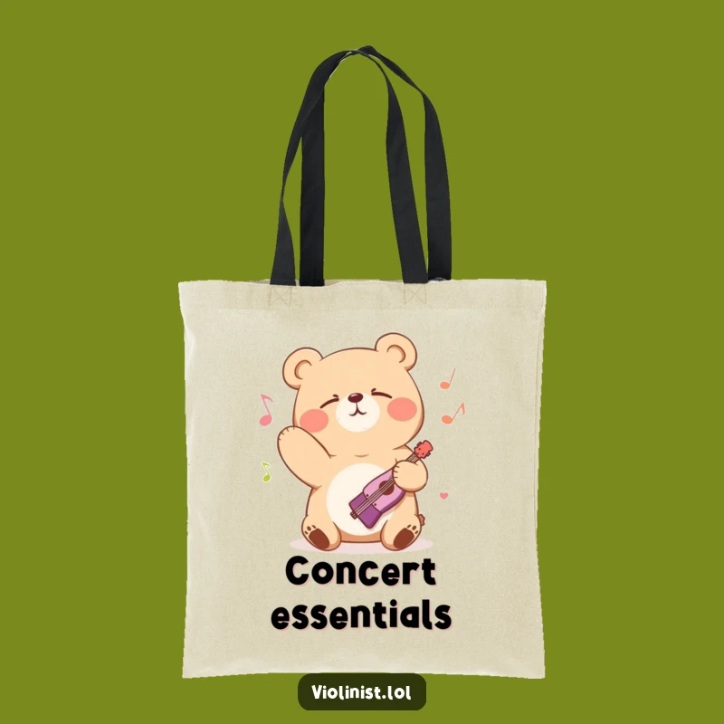 Funny Bear Concert Tote Bag: Carry Your Love for Music