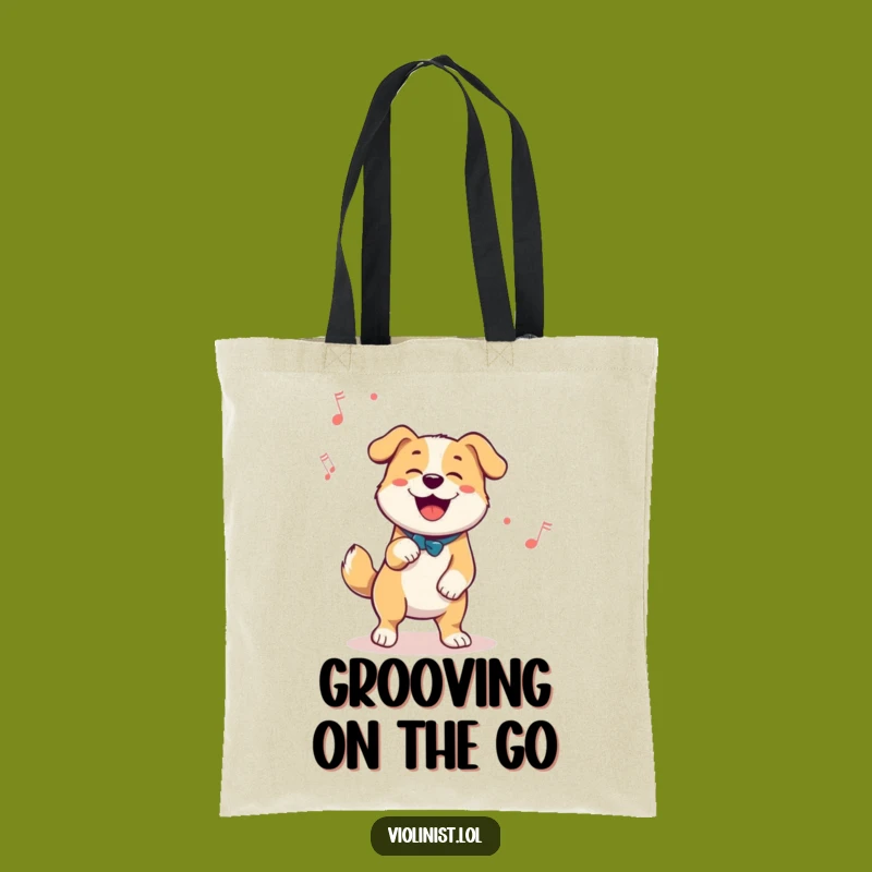 Funny Dog Dancing Tote Bag - Carry Your Beat!