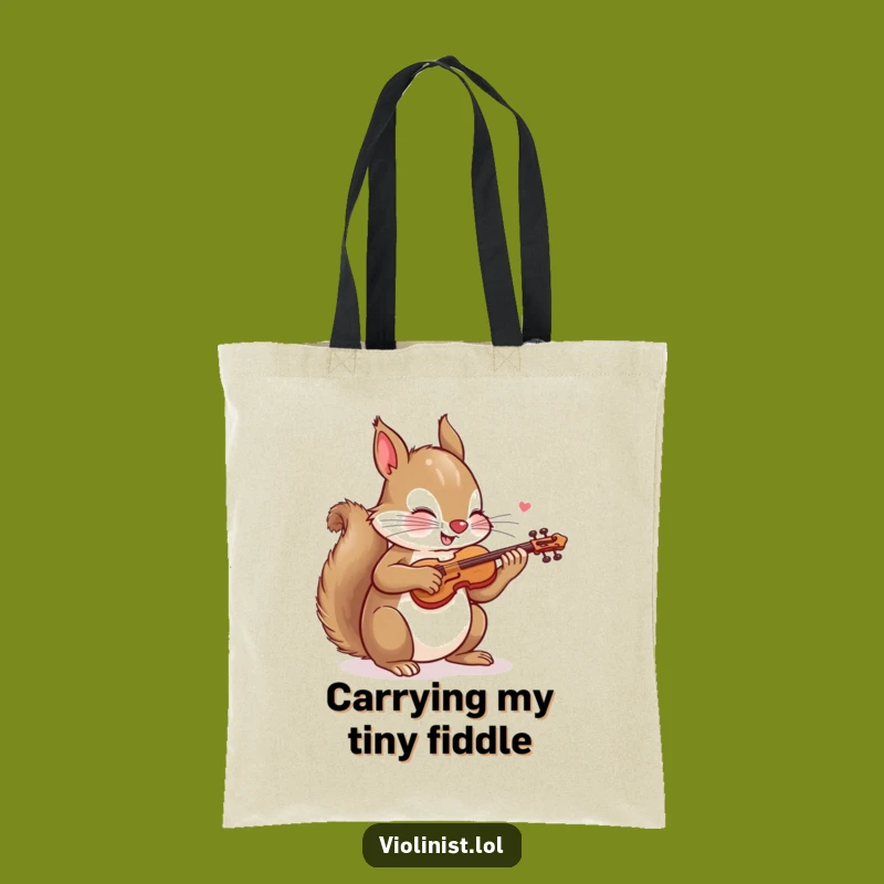 Funny Squirrel Tote Bag: Musical Carry-All, Perfect Humorous Gift for Groovers